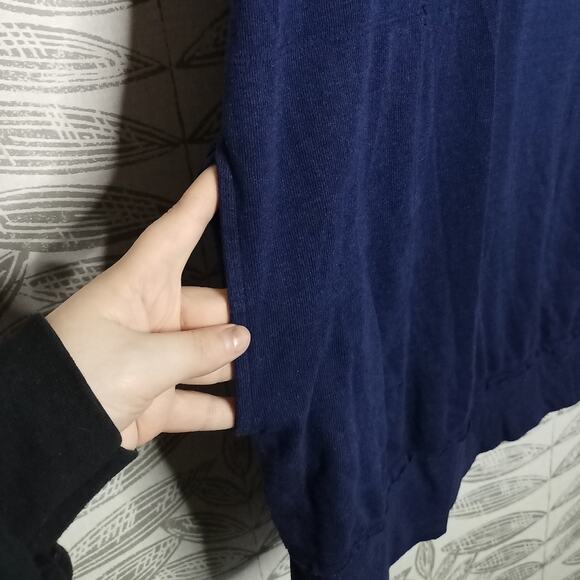 Free People Beach Sweater Pullover V Neck Oversized Pockets Flowy Sleeves - Picture 4 of 8